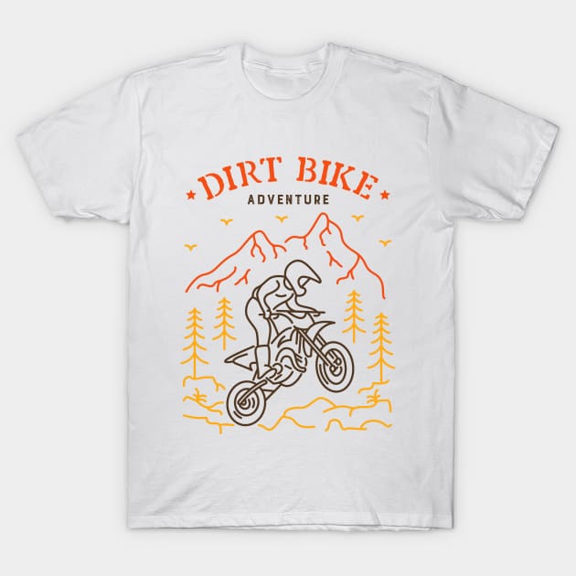 Dirt Bike 5 T-Shirt by VEKTORKITA